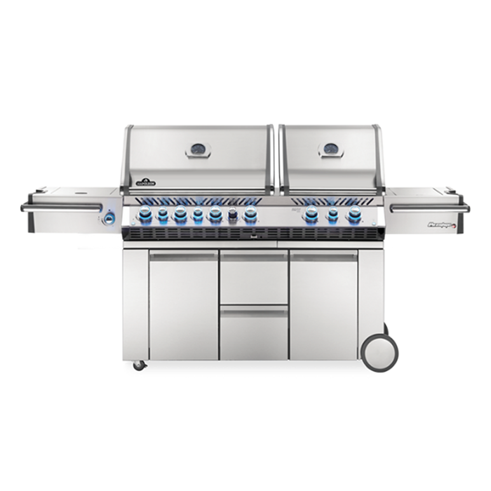 Propane Gas Grill with Power Side Burner and Infrared Rear & Bottom Burners, SS