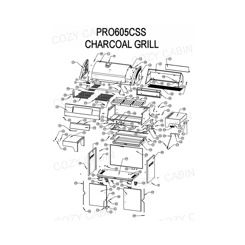 Charcoal Access Door Assembly