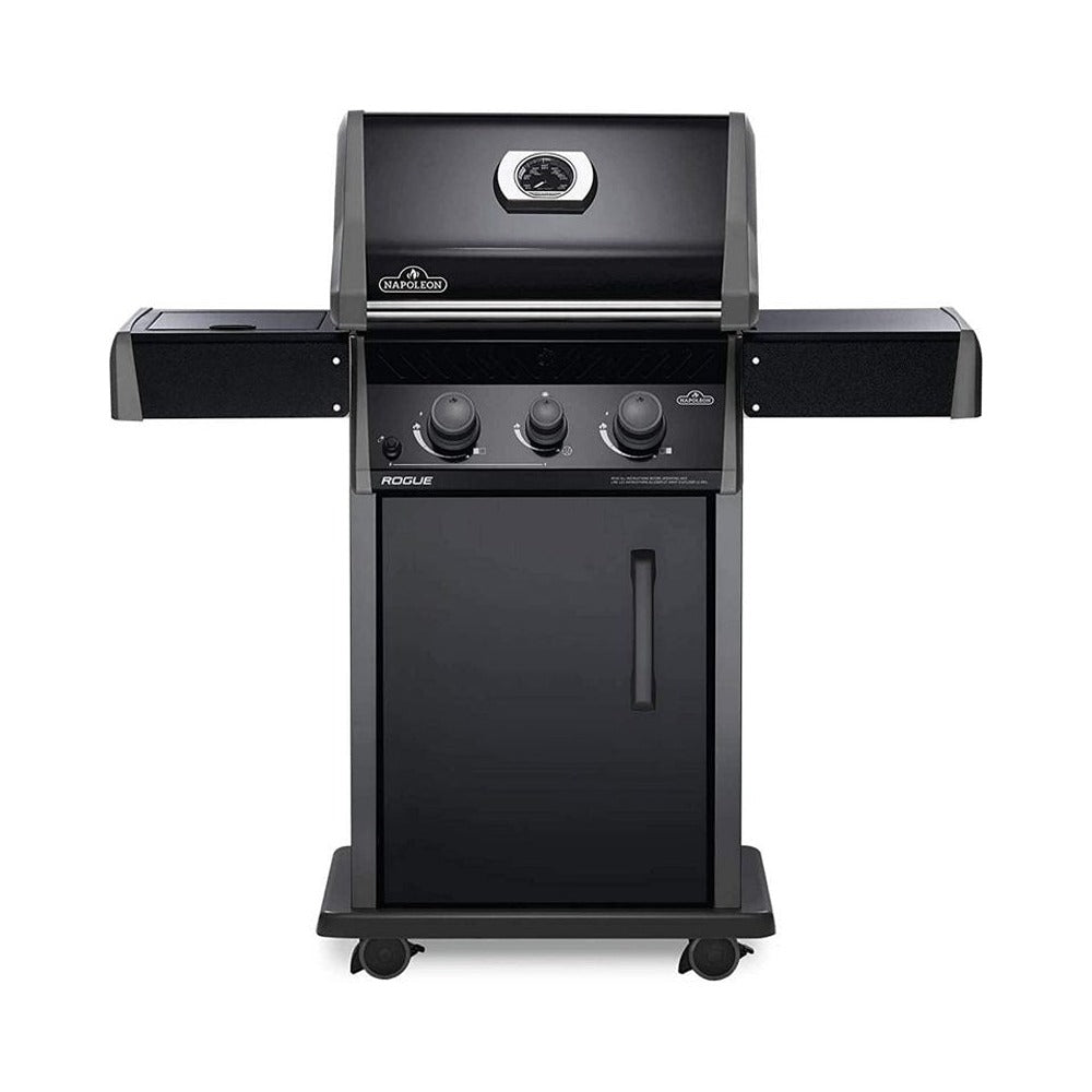 Propane Gas Grill with Range Side Burner, Black