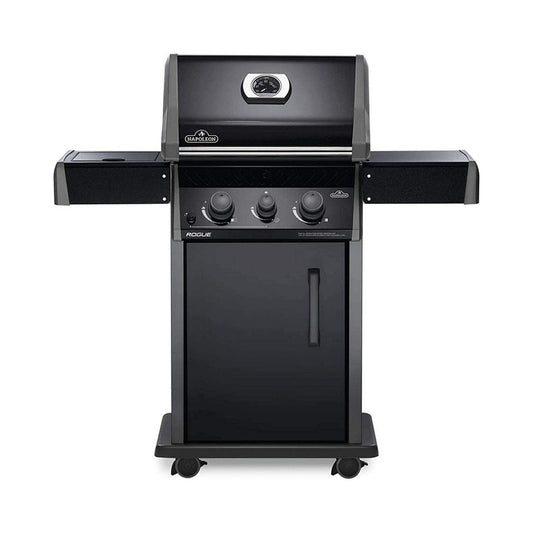 Propane Gas Grill with Range Side Burner, Black