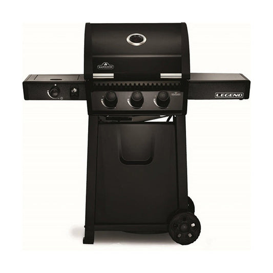 Propane Gas Grill with Infrared Side Burner,Black