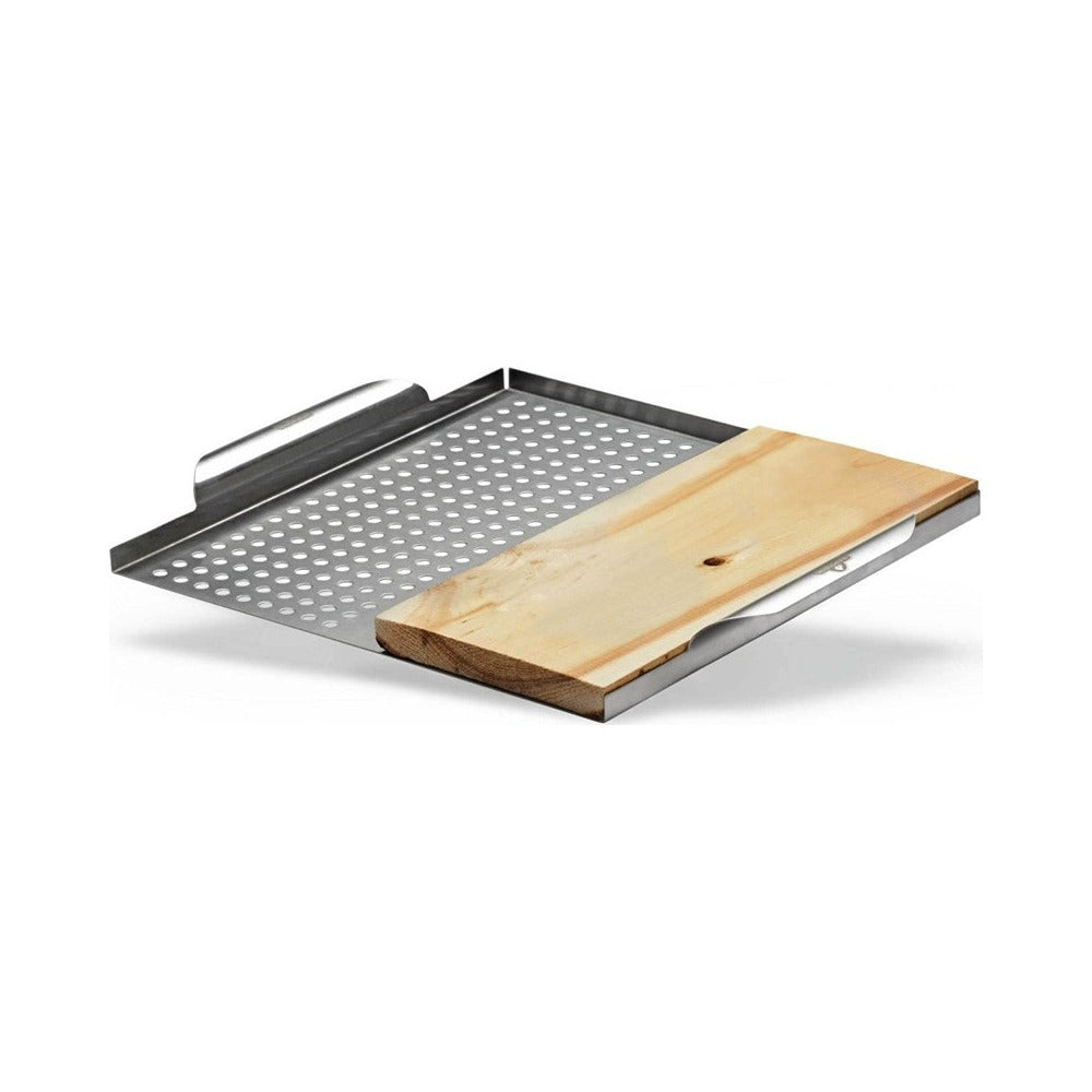 Stainless Steel Multi-functional Topper with Cedar Plank