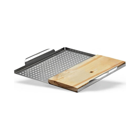 Stainless Steel Multi-functional Topper with Cedar Plank