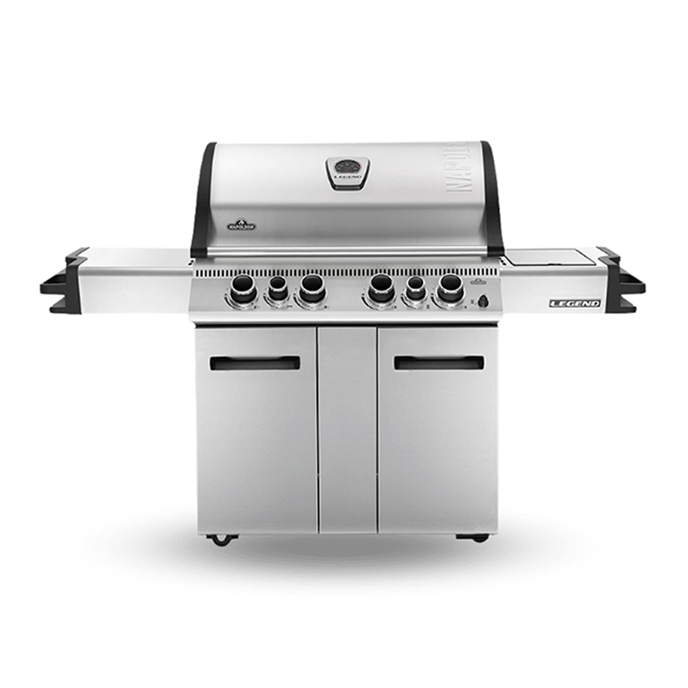 Propane Gas Grill with Infrared Side and Rear Burners, Stainless Steel