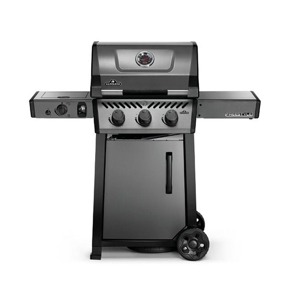 Propane Gas Grill with Infrared Side Burner and Front Door