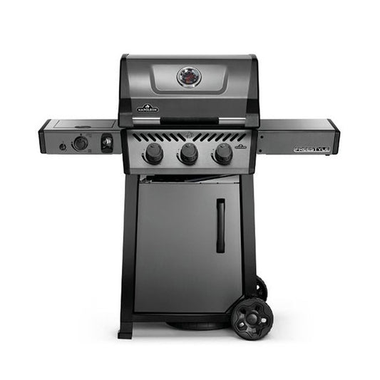 Propane Gas Grill with Infrared Side Burner and Front Door