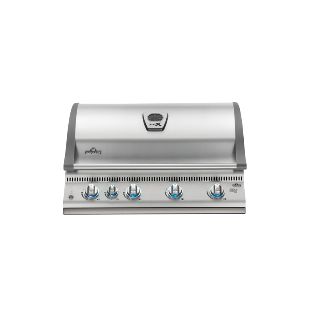 Propane Gas Grill Head with Infrared Bottom and Rear Burners, Stainless Steel